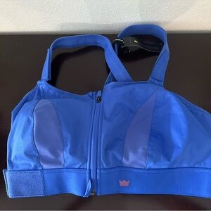 SHEFIT Royal Blue Sports Bra with Gold Logo